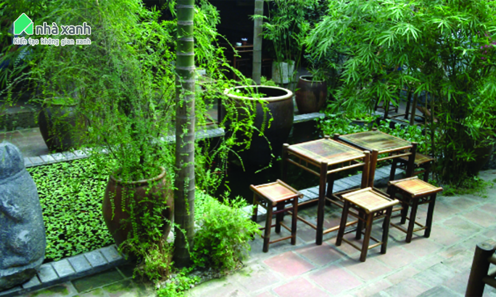 thiết kế vườn đồng quê Việt Nam Nhà Xanh